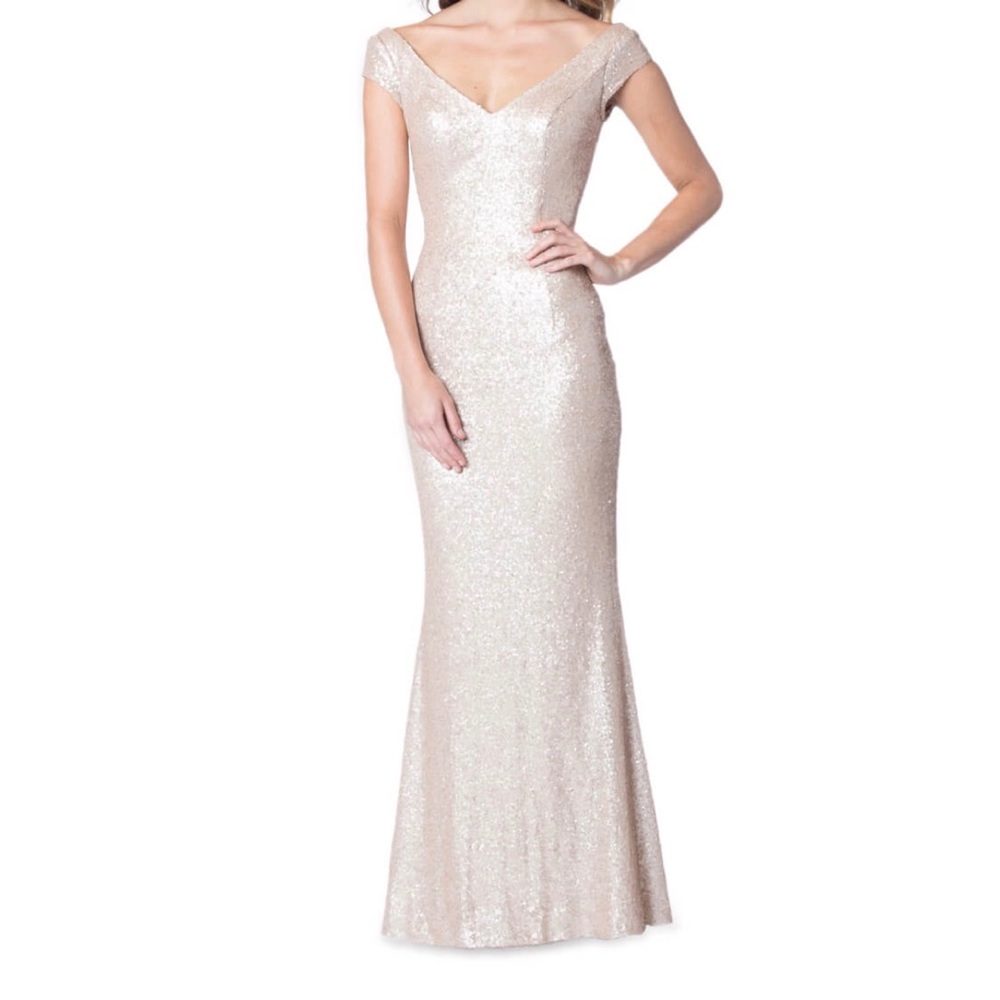 Champagne Gold Sequined Gown